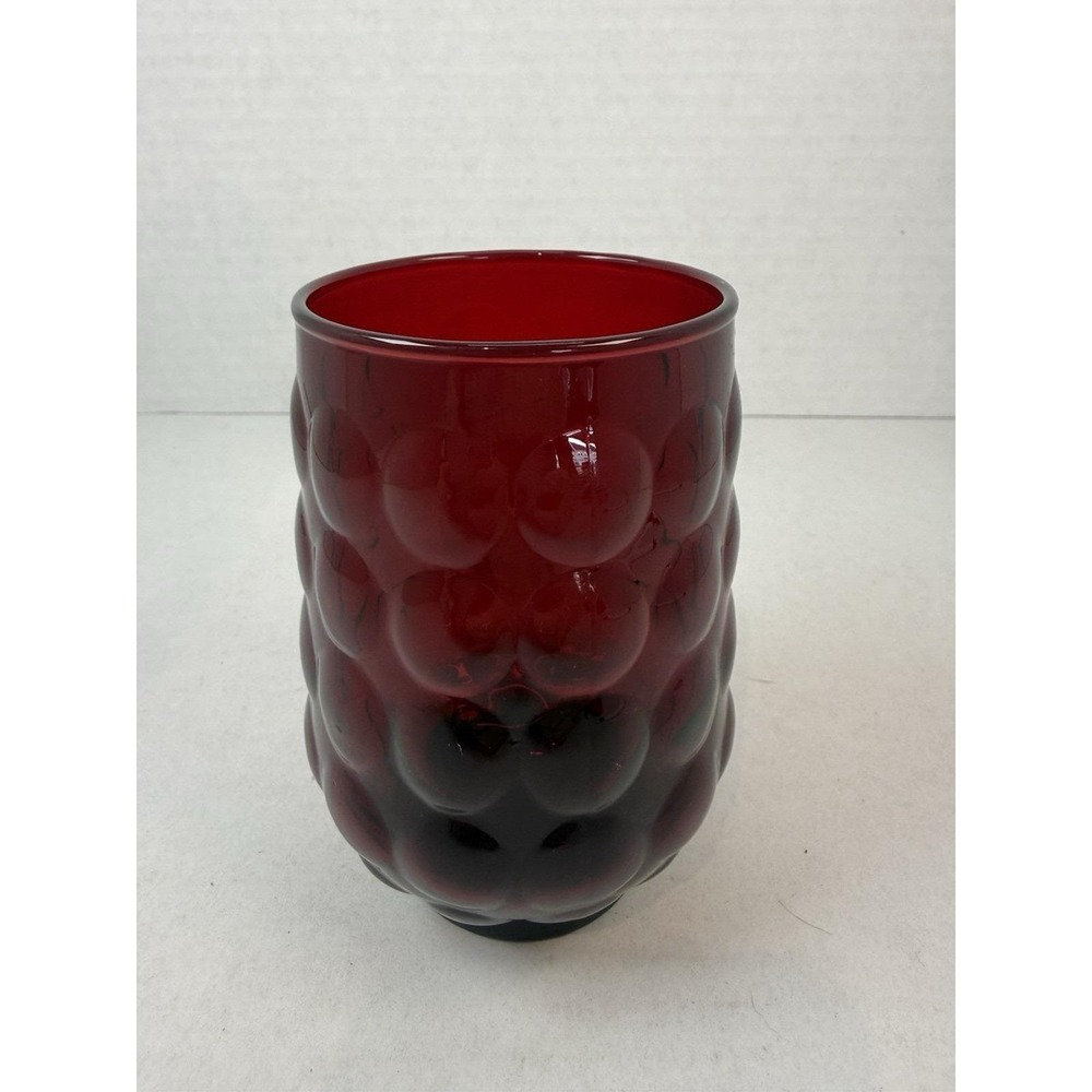 Anchor Hocking Royal Ruby Red Bubble 4 1/2" Flat Tumbler Depression Glass